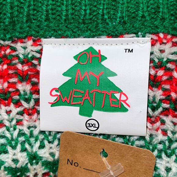 Oh My Sweater I DON'T KNOW MARGO Ugly Christmas Vacation Sweater Size 3XL - Picture 3 of 4